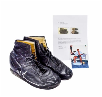 Mike Tyson Signed Shoes Worn To Train For Fight Against Lennox Lewis